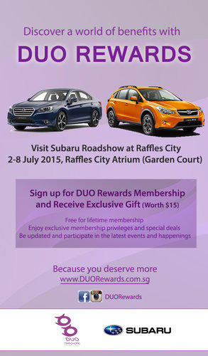 Subaru Roadshow at Raffles City